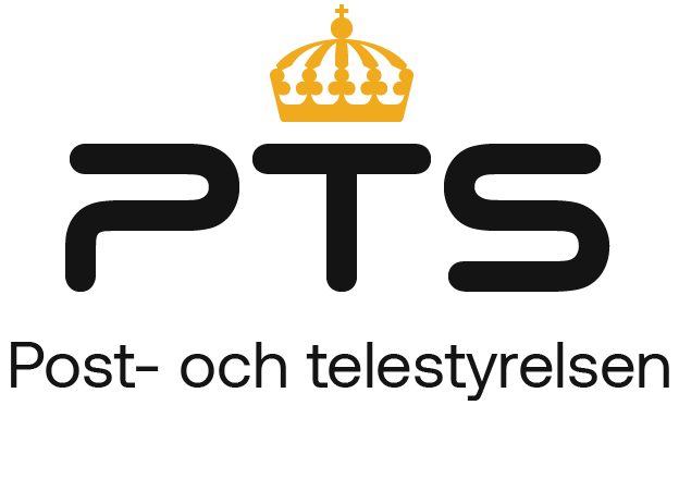 The image shows the PTS logoSweden