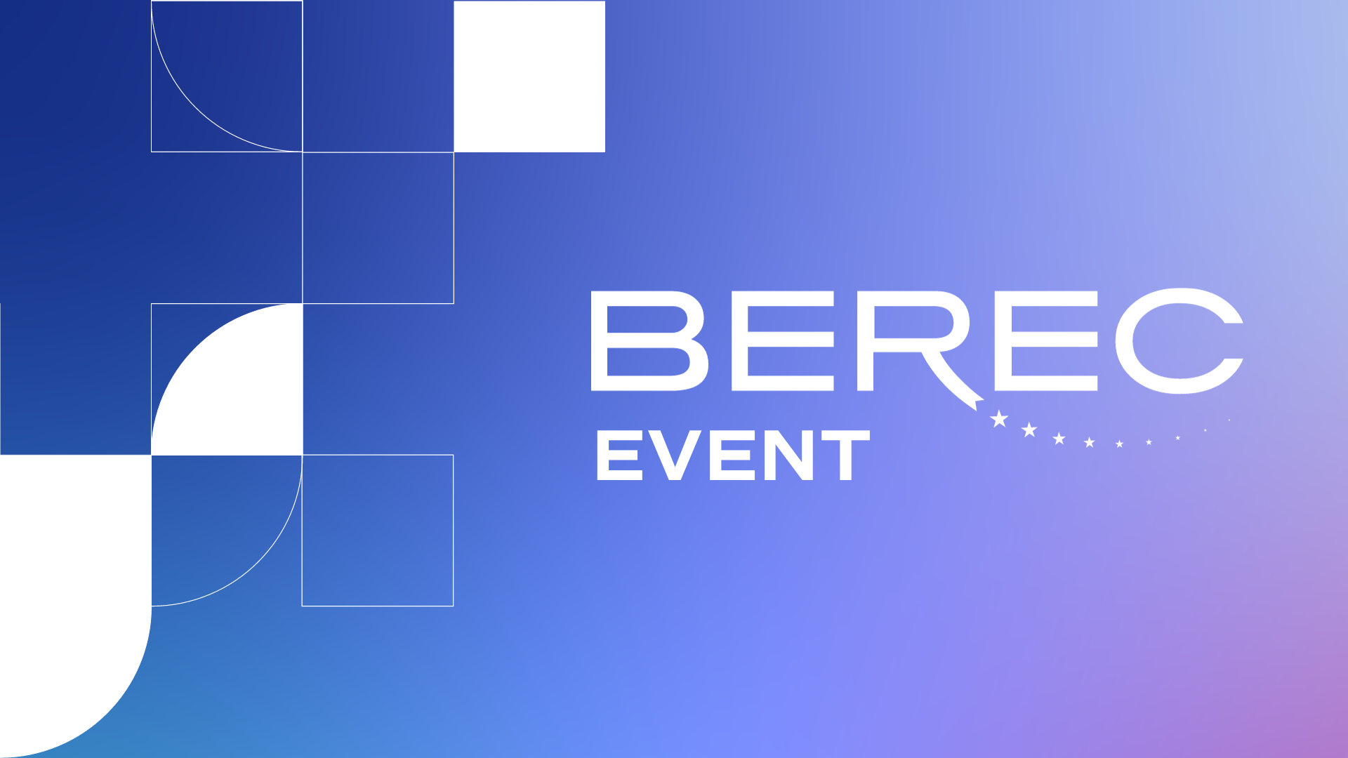 The image shows the BEREC logo with the text Event below on a light blue background with a graphical element